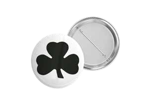 A Black Shamrock enamel badge, front and back